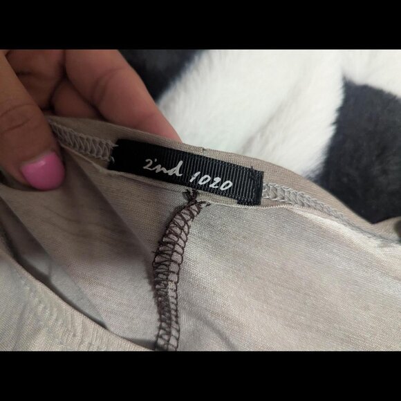 Boho Graphic Tunic Dress- Sheer Sleeve Artsy Print (M) - Picture 3 of 3